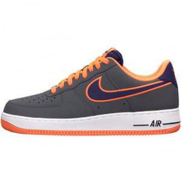 Nike Air Force 1 QS DARK GREY/IMPRL PRPL-TTL ORNG ...