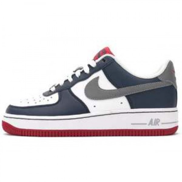 Nike Air Force 1 (GS) WHITE/COOL GREY-SQDRN BL-OBS...