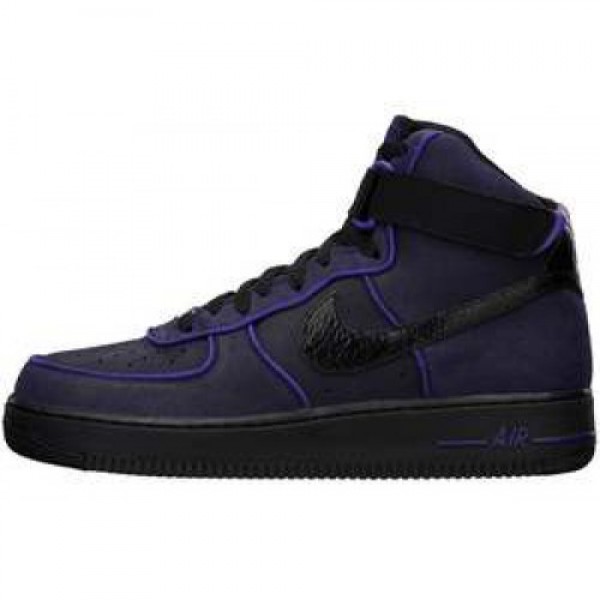 Nike Air Force 1 High'07 BLACK/BLACK-COURT PURPLE ...