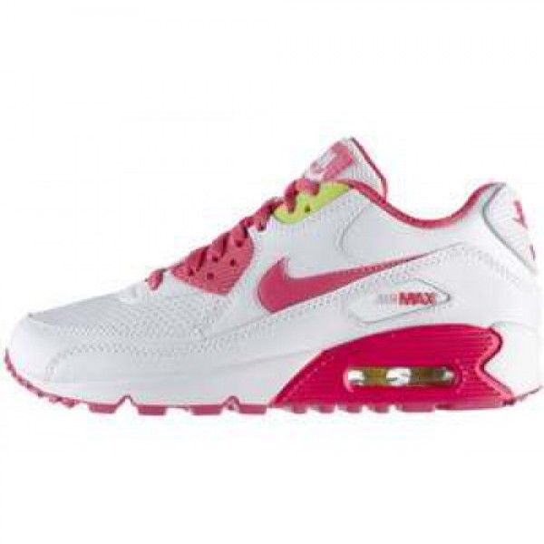 Nike Air Max 90 (GS) WHITE/SPARK-PRISM PINK-CYBER ...