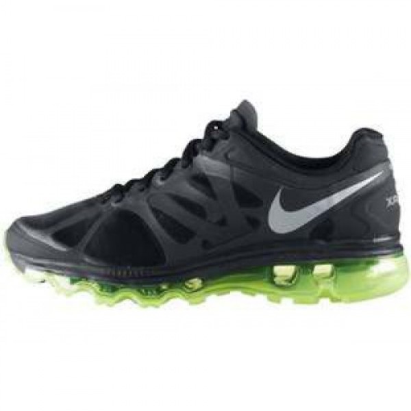 Nike Wmns Air Max+2012 BLACK/MTLLC SILVER-ELCTRC G...