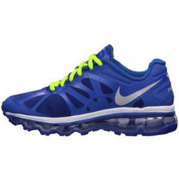 Nike Air Max +2012 (GS) GM ROYAL/MTLLC SLVR-VLT-WH...