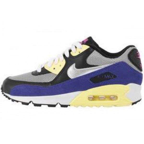 Wmns Nike Air Max 90 MDM GRY/MTLLC SLVR-BLK-ELCTRC...