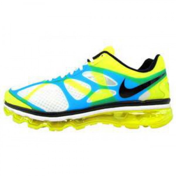 Nike AIR MAX+ 2012 WHITE/BLACK-LMN TWIST-CRRNT BL ...