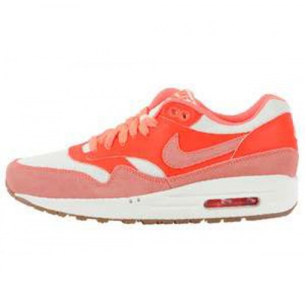 Wmns Nike Air Max 1 VNTG SL/BRGHT MNG-TTL CRMSN-GM MD B ウィメンズ ナイキ エア マックス 1 ヴィンテージ セイル/ブライトマンゴー トータルクリムゾン 555284-106