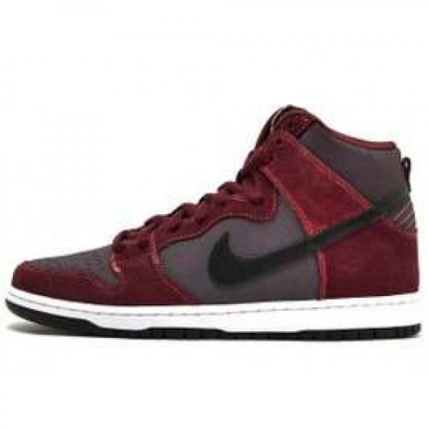 Nike Dunk High Pro SB DP BURGUNDY/BLK-GRDRN-DSRT B...