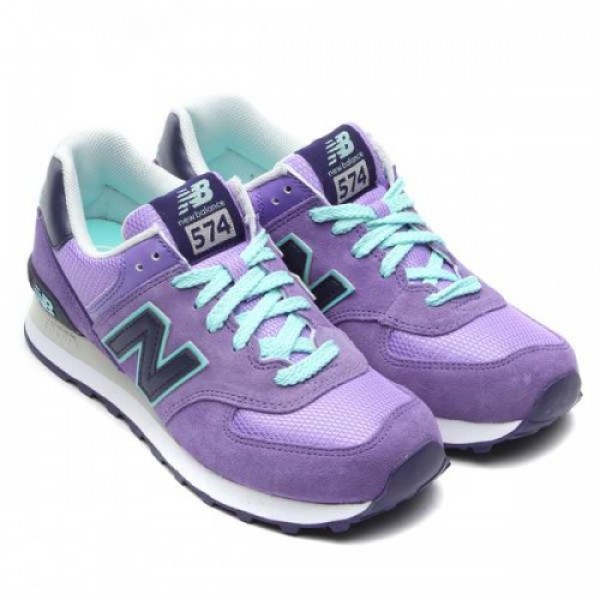 New Balance WL574 PNT PURPLE/BLACK/AQUA (ニュー...