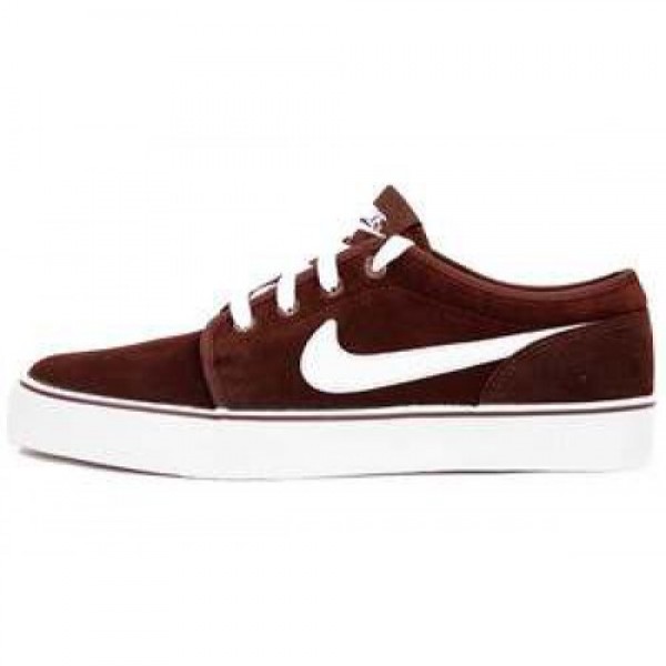Nike Toki Low LTHR DK FLD BROWN/WHITE-DK FLD BRWN ...