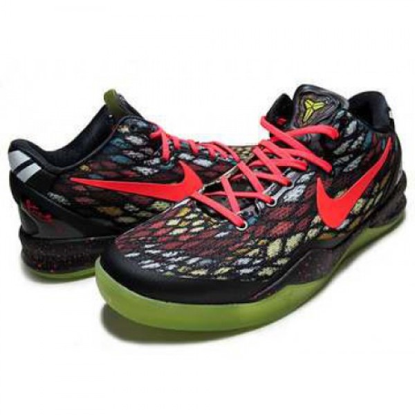 NIKE KOBE 8 GS "CHRISTMAS EDITION 2K12" blk/b.crmsn-fbrglss 555586-002