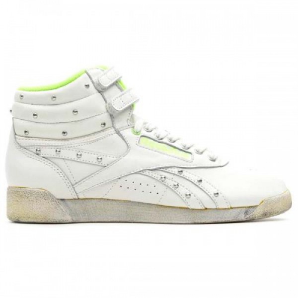 Reebok FREE STYLE HI (リーボック フリースタイル ハイ) CHALK/NEON GREEN/BLACK v61037