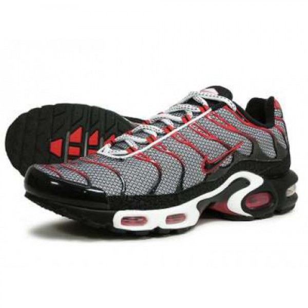 NIKE AIR MAX PLUS WHITE/BLACK-CHALLENGE RED 604133...
