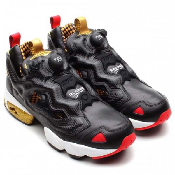 Reebok PUMPFURY (リーボック ポンプフューリー) BLACK/TRUE GOLD/EXCELLENT RED/WHITE v53306