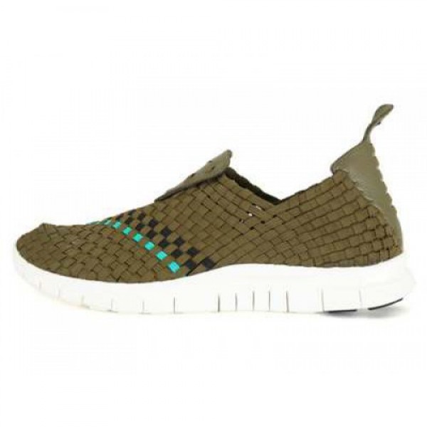 NIKE FREE WOVEN (555307-311) SQDRN GRN/SMMT WHT-SM...