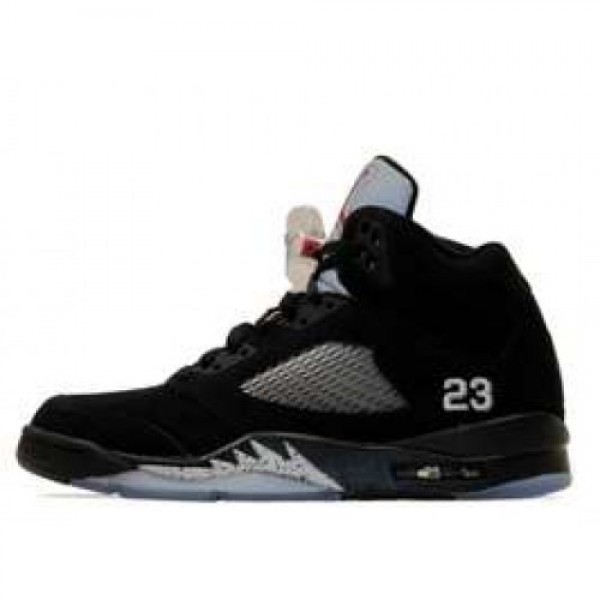 NIKE Air Jordan 5 Retro black/varsity red-mtllc si...