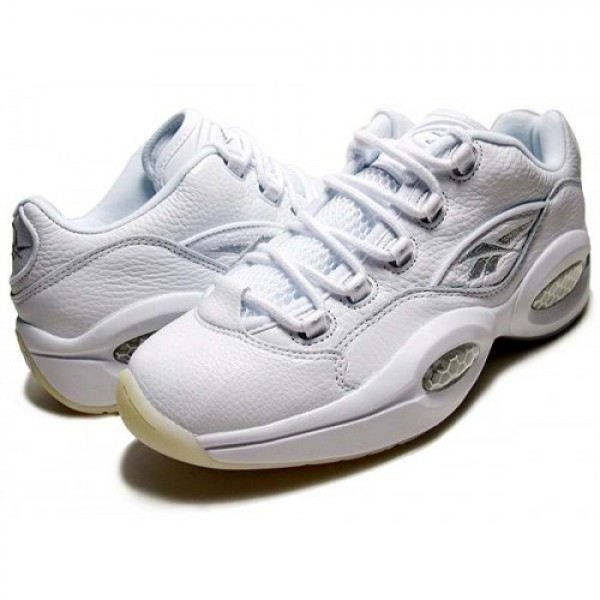 REEBOK QUESTION LOW ALLEN IVERSON wht/pure silver ...