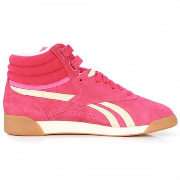 Reebok FREESTYLE HI SUEDE (リーボック フリースタイル スエード) CANDY PINK/PAPER WHITE/RBK BRASS v45563