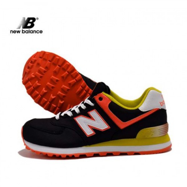 NEW BALANCE WL574 APK Black/Neon Orange/Yellow (�...