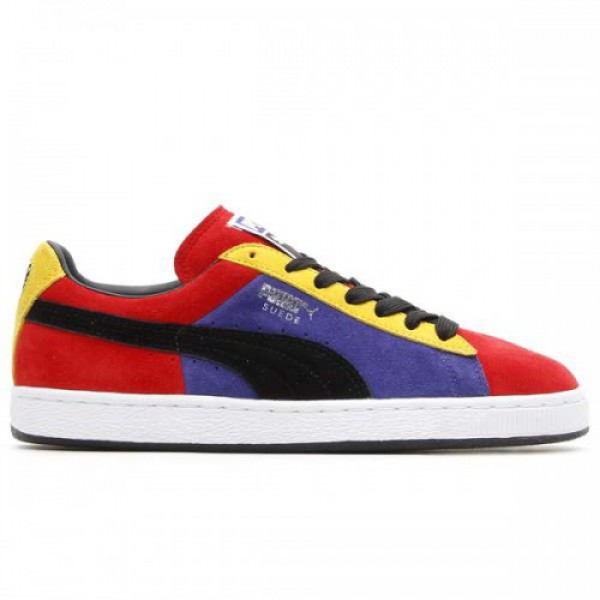 PUMA SUEDE STRIPES&BLOCKS (プーマ スウェード ストライプス&ブロックス) HI RISK RED/BLACK 356182-02