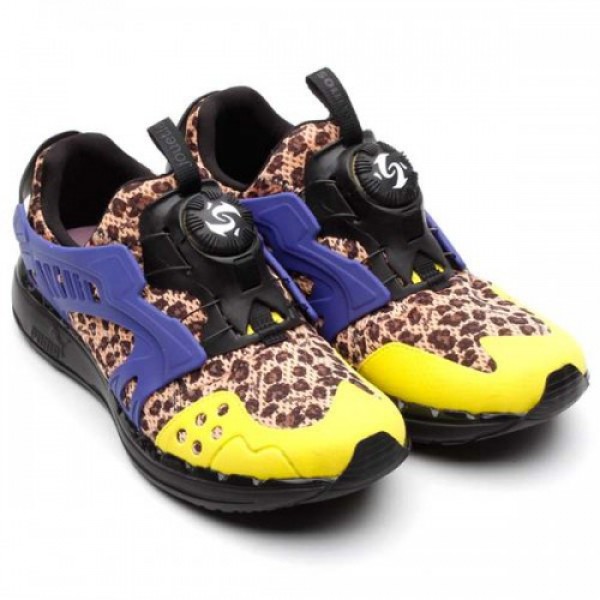 PUMA×jouetie×atmos DISC BLAZE (プーマ×ジュエティ×アトモス ディスク ブレイズ) TOAST/FLURO YELLOW/ROYAL BLUE 356678-01  2015人気新作品定番