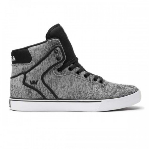 SUPRA VAIDER GREY SUEDE with SCORCHED BLACK PRINT/...