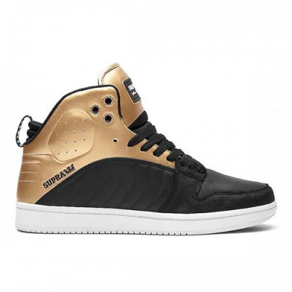 SUPRA S1W "MIDAS PACK" BLACK MATTE LEATHER/BLACK WAXED SUEDE/GOLD-WHITE (スープラ S1W) s72013