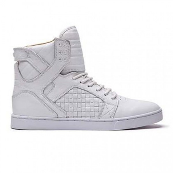 SUPRA SKYTOP LX WHITE TUMBLED LEATHER/WOVEN WHITE LEATHER-WHITE スープラ スカイトップ LX s67002-www
