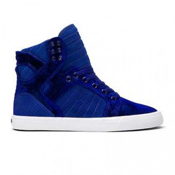 SUPRA WMNS SKYTOP ROYAL BLUE SNAKESKIN EMBOSSED SU...