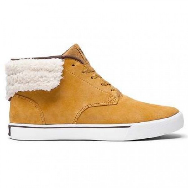 SUPRA PASSION AMBER GOLD SUEDE/BLACK PINSTRIPE-TUR...