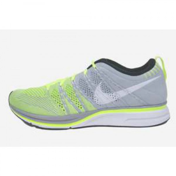 NIKE 13SU FLYKNIT TRAINER + VOLT/WHITE-TARP GREEN ...