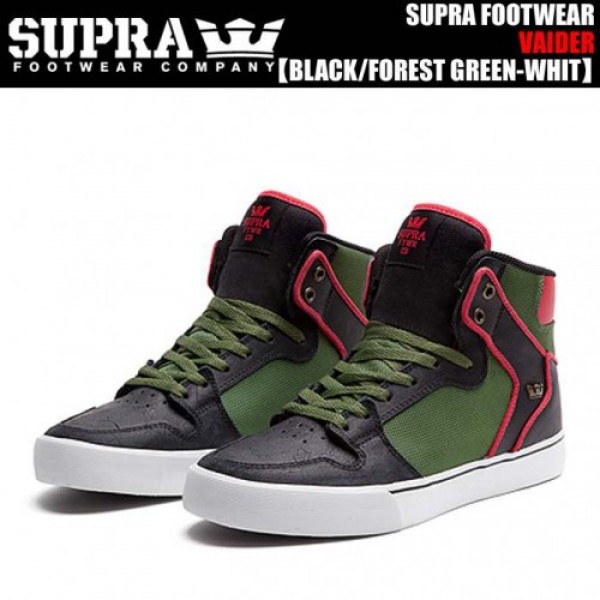 SUPRA VAIDER BLACK/FOREST GREEN-WHIT S28214