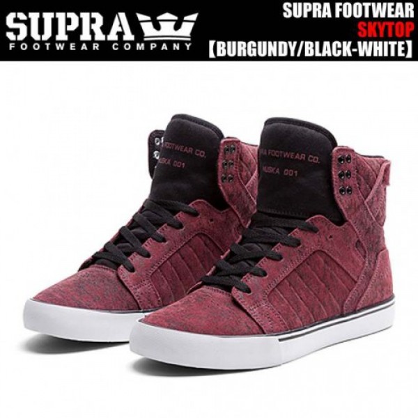 SUPRA SKYTOP BURGUNDY/BLACK-WHITE S18213
